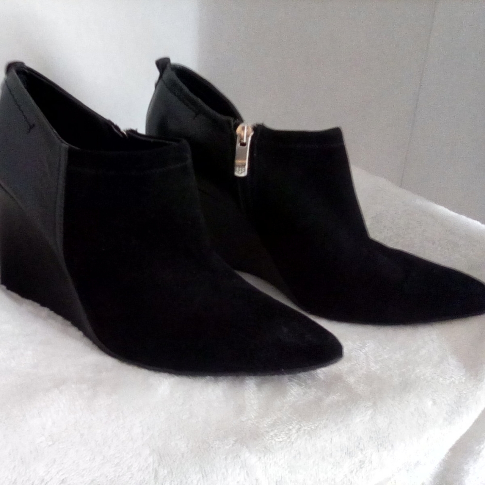 Vince Camuto Suede Wedge Ankle Booties